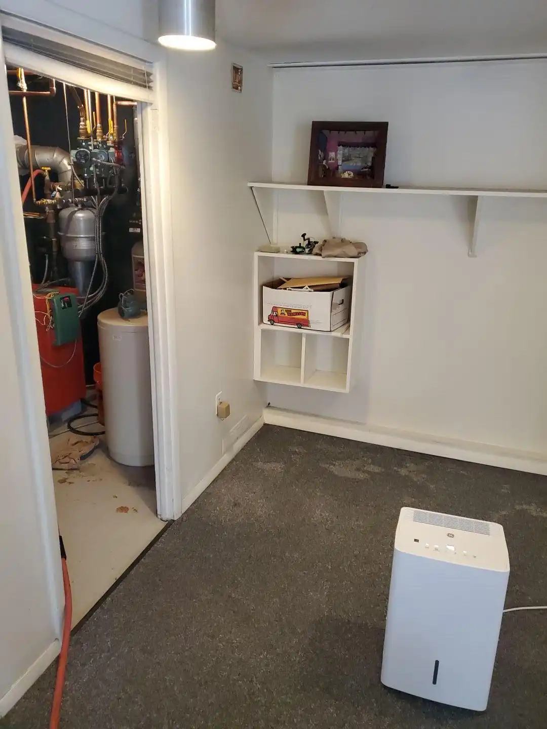 Water damaged room before restoration